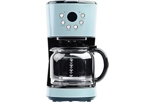Haden Innovative 12 Cup Capacity Programmable Ergonomic Vintage Retro Home Countertop Coffee Maker Machine with Glass Carafe 