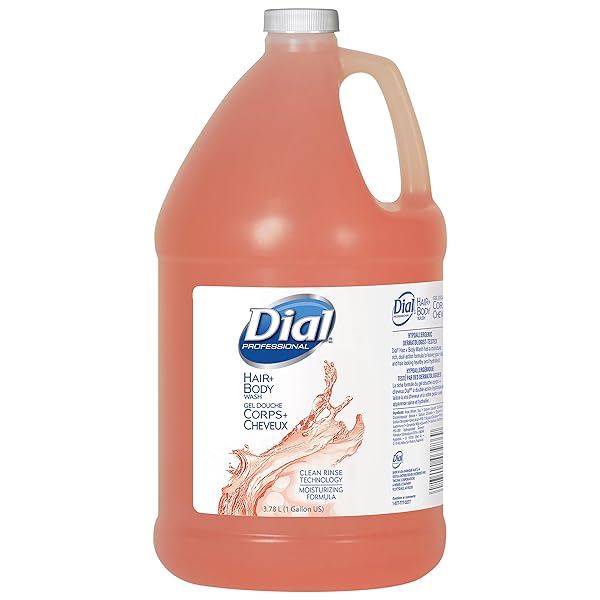 DIAL PROFESSIONAL HAIR SHAMPOO + BODY WASH, 1 GALLON, 128 FL OZ