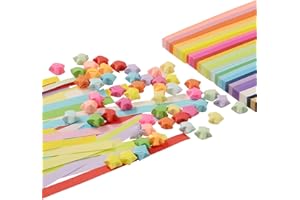 JSEHCHYA 2700 Sheets Origami Star Paper Strips for DIY Hand Art Crafts, Unleash Creativity in 27 Double Side Stunning Colors (2700)
