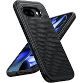 FNTCASE for Google Pixel 9A Case: Dual Layer Non Slip Shockproof Protective | Military Grade Drop Protection, Matte Textured Anti-Slip Cell Phone Cover, for Daily Use, TPU+PC, Black