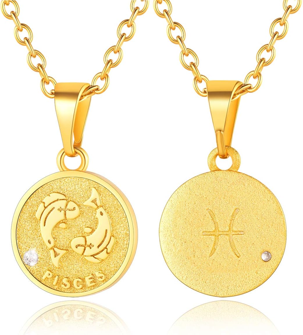 新品入荷 特別価格送料無料chicsilver 星座ネックレスペンダント 925スターリングシルバー 18kゴー ネックレス Sutevalle Org