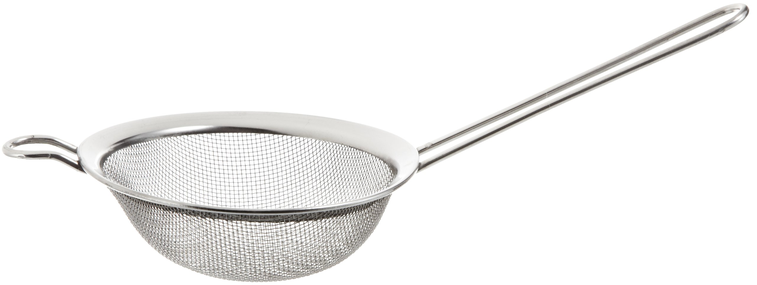 Fackelmann Sieve 10.5cm Diameter, Strainer, Small, Fine Mesh, Stainless Steel, 10.5x5.5x24.5cm, Silver