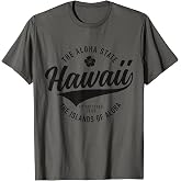 Hawaii The Aloha State Hawaiian Islands Souvenir Vintage T-Shirt