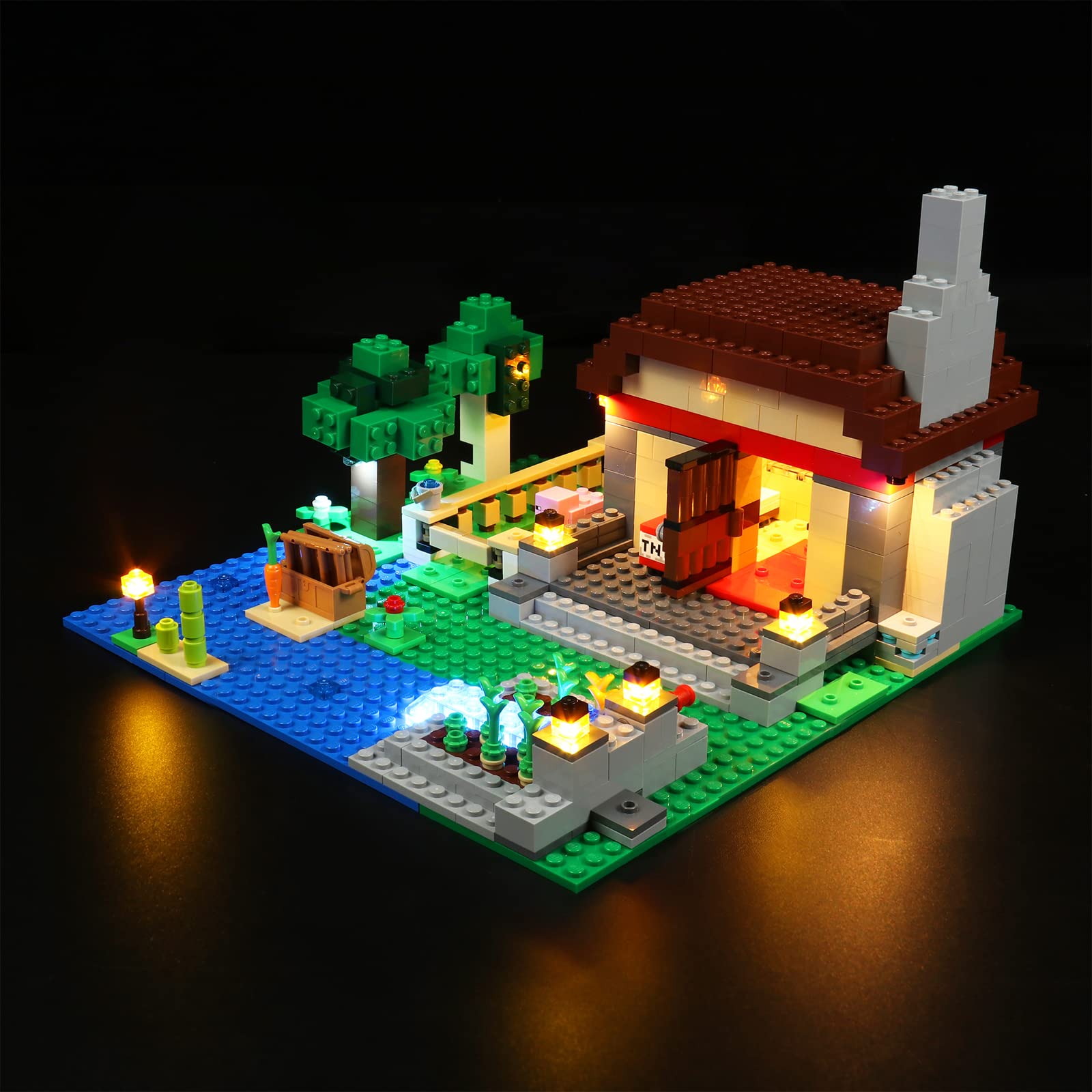 Led Light Kit for Lego Minecraft Crafting Box, Led Lighting Set for Minecraft Lego 21161 The Crafting Box 3.0 2in1 Castle - Not Include Models, Just Light Set — image 1