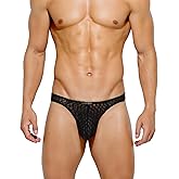 Casey Kevin Men's Thongs Underwear Sexy Lace G-String Bulge Pouch Breathable Panties