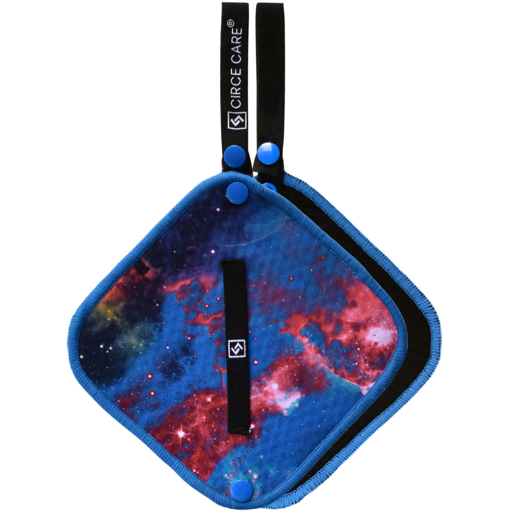 CIRCE CARE Pee Cloth:Silver Infused Pee rag for Women who Pee Outdoors, Reusable Absorbent Wipes, Eco alt. to Toilet Paper, Female Urination Solution for Camping, Hiking (1pc BlueGalaxy)