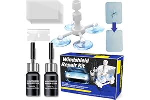KMOOL Windshield Repair Kit, Glass Repair Fluid Windshield Crack Repair Kit with Pressure Syringes,2 Pcs Car Windshield Chip Repair Kit Glass Repair Kit Quick - Car Windshield Repair kit