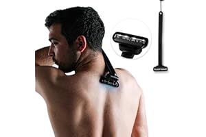 Durimi Back Shavers for Men: The DIY Back Hair Shaver for Men with Safety Blade Technology & Ergonomic Handle, Wet or Dry Shaving