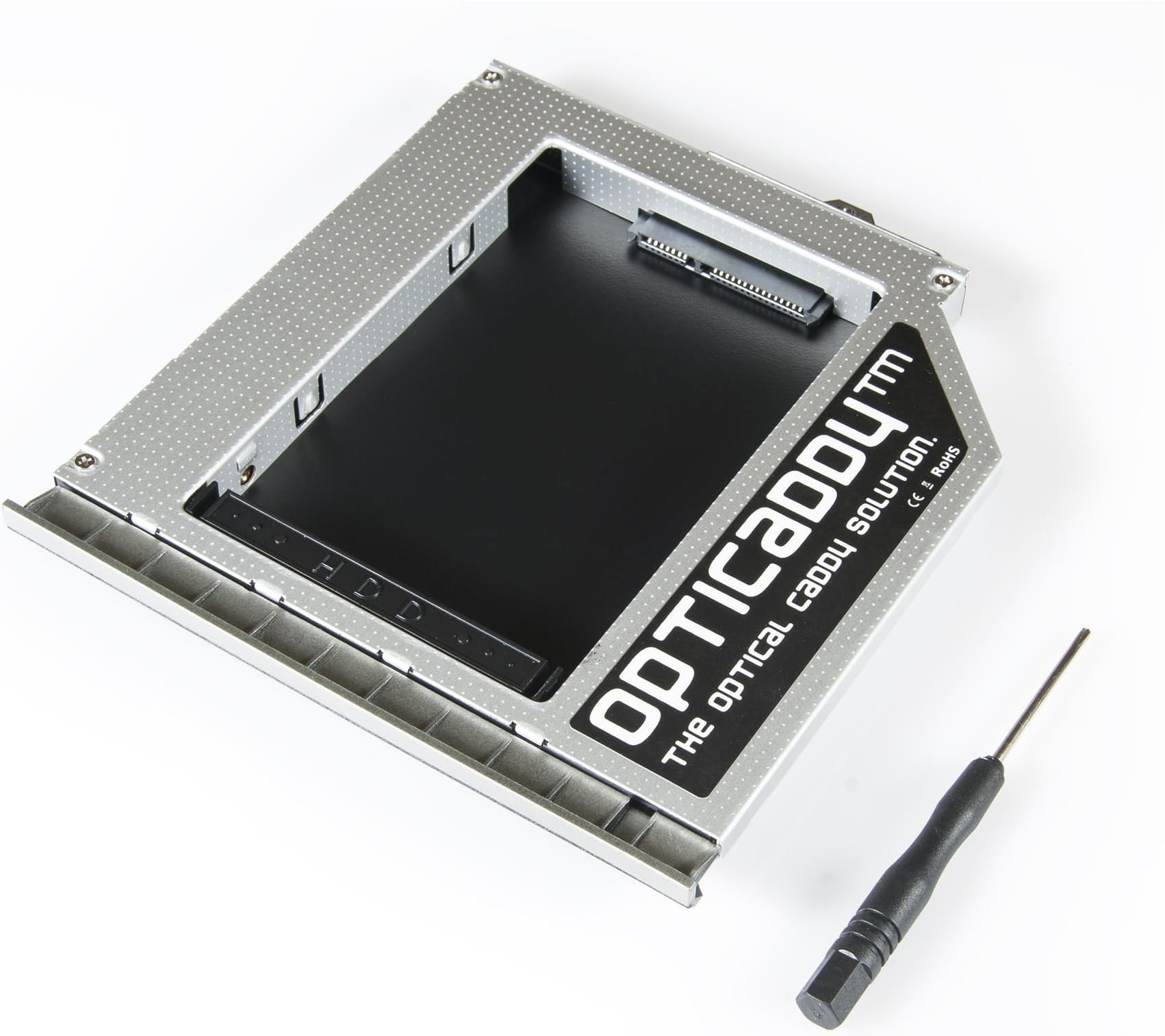 Opticaddy© SATA-3 HDD/SSD Caddy for HP Elitebook 8460p, 8460w, 8470p, 8470w OptiSpeed Technology - replaces optical drive