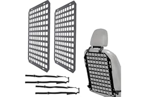 Oreilet Metal Rigid Molle Panels for Vehicles, Car Back Organizer, Back Molle Mount Rack Car Storage Panel for Truck SUV Pick