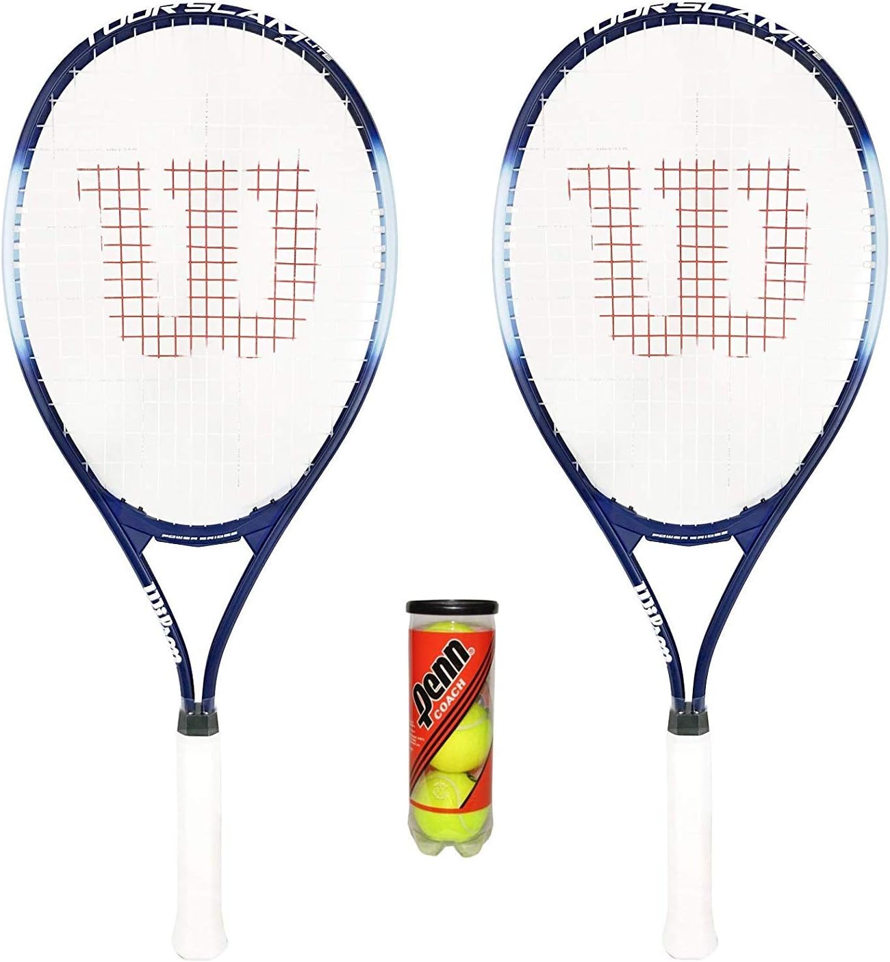 Wilson 2 x Tour Slam Lite Tennis Rackets + 3 Tennis Balls Amazon.co.uk