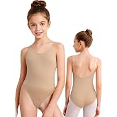 MOLLDAN Girls Camisole Ballet Leotard Seamless Undergarment for Dance | Adjustable clear straps,seamless,high cut to perfect hide for adults girls 3-14Y ballet performance and costume undergarment