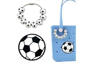 COIO 2Pcs Sports Charms for Bogg Bag Accessories, Baseball Softball Soccer Basketball Football Bag Charms Compatible with Bogg Bag Original All Models Inserts for Handbag Beach Tote Decoration