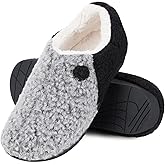 ERGOfoot Orthopedic Slippers with Arch Support for Women and Men – Fuzzy House Shoes for Plantar Fasciitis Relief, Closed Back, Soft Plush Sherpa Fleece Lining Moccasin