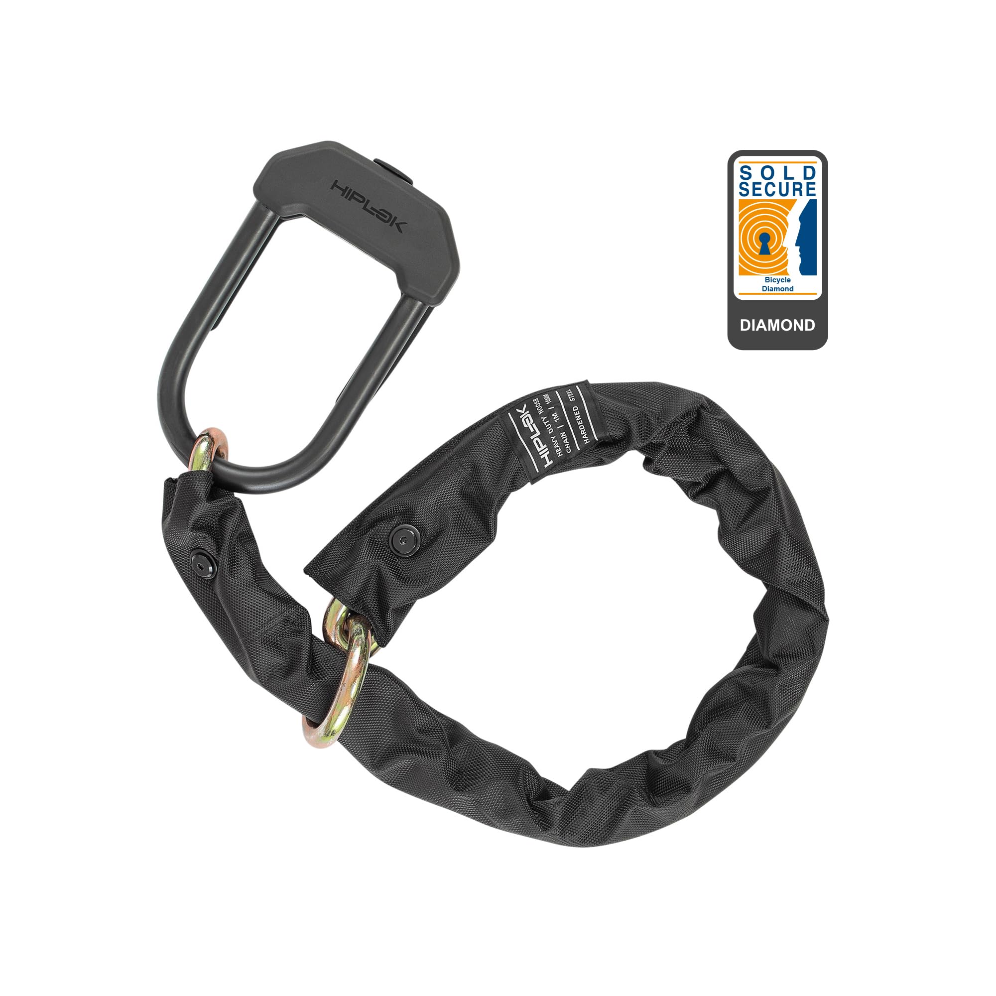 Hiplok DXXL Bike Chain with Lock - Black (XL Chain + DX Lock)