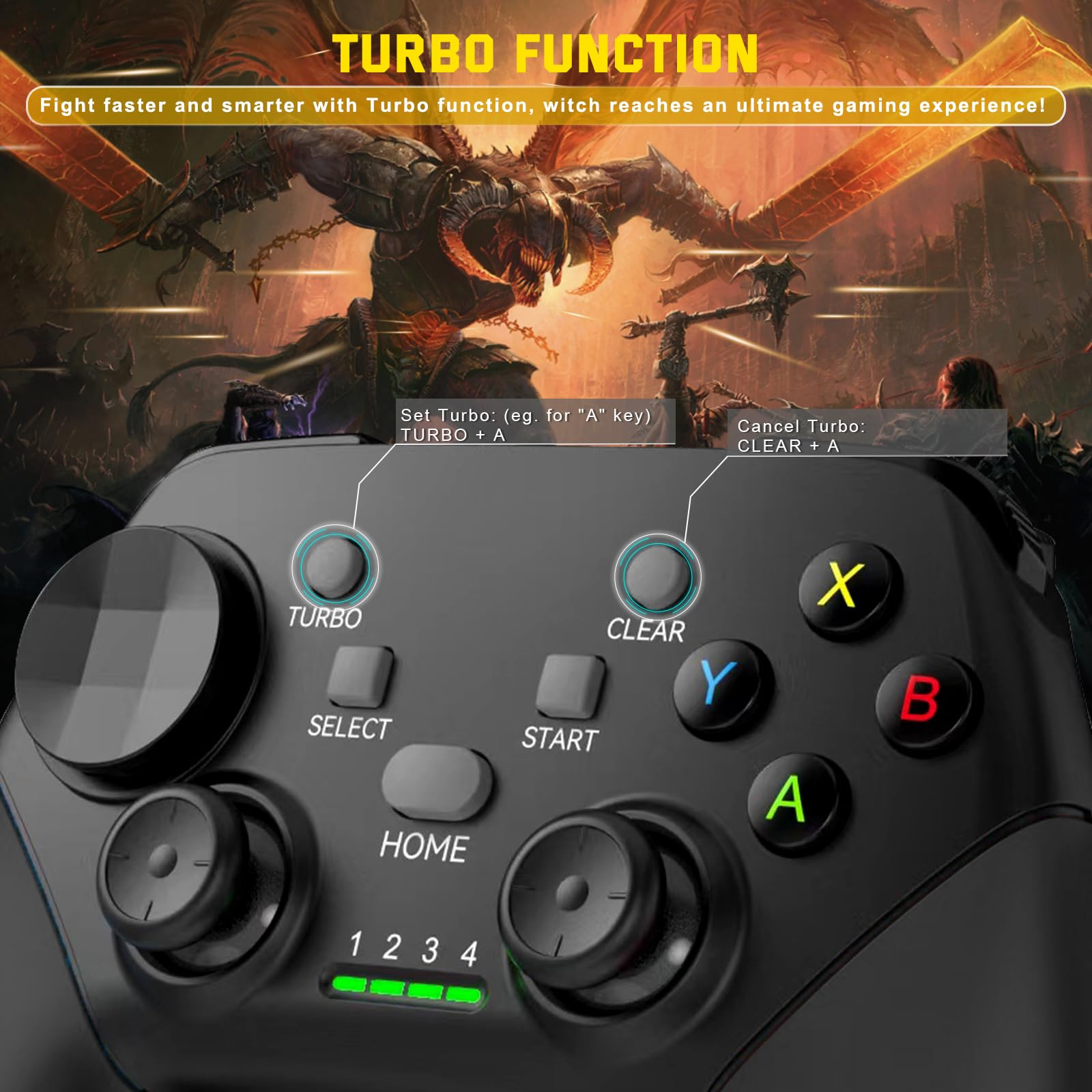 Joso Wireless Mobile Gaming Controller for iPhone, Android, iPad, Tablet, PC, Phone Controller with Phone Clip Supports Cloud Game, COD Mobile, Genshin Immpact, Remote Player Gamepad