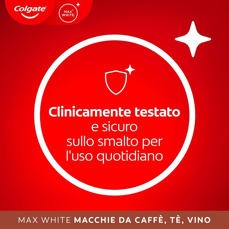 Max White, Dentifricio Sbiancante Per Caffè e Tè, 4x75 ml