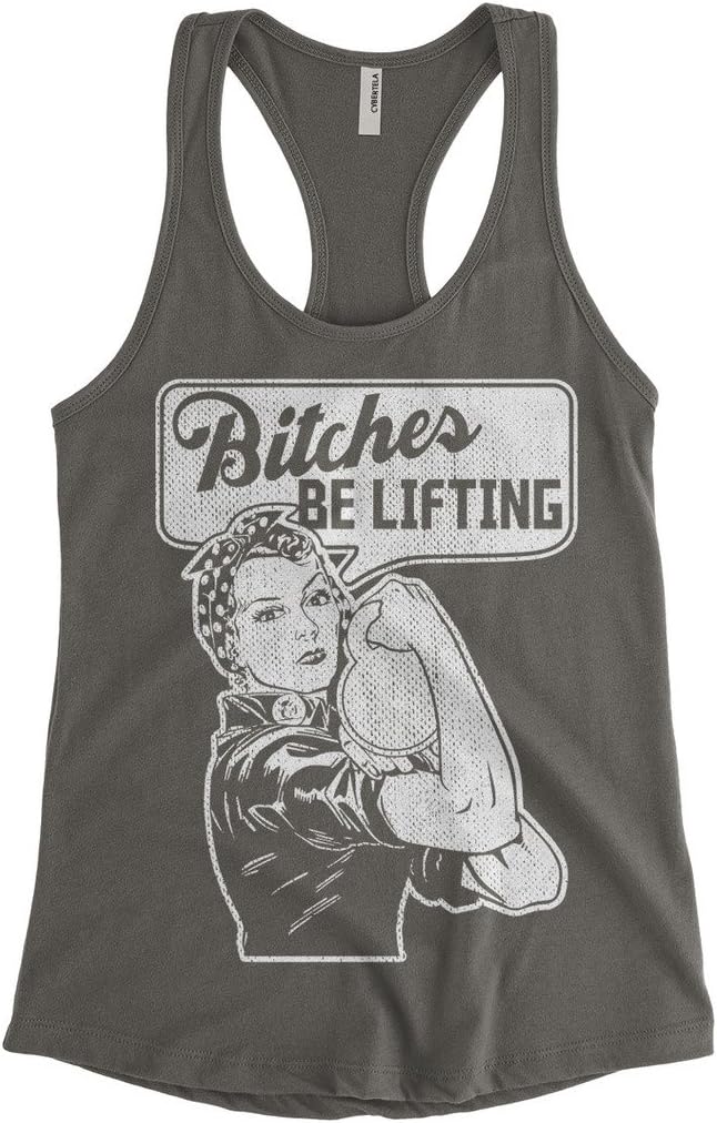 Cybertela Women's Bitches Be Lifting Racerback Tank Top