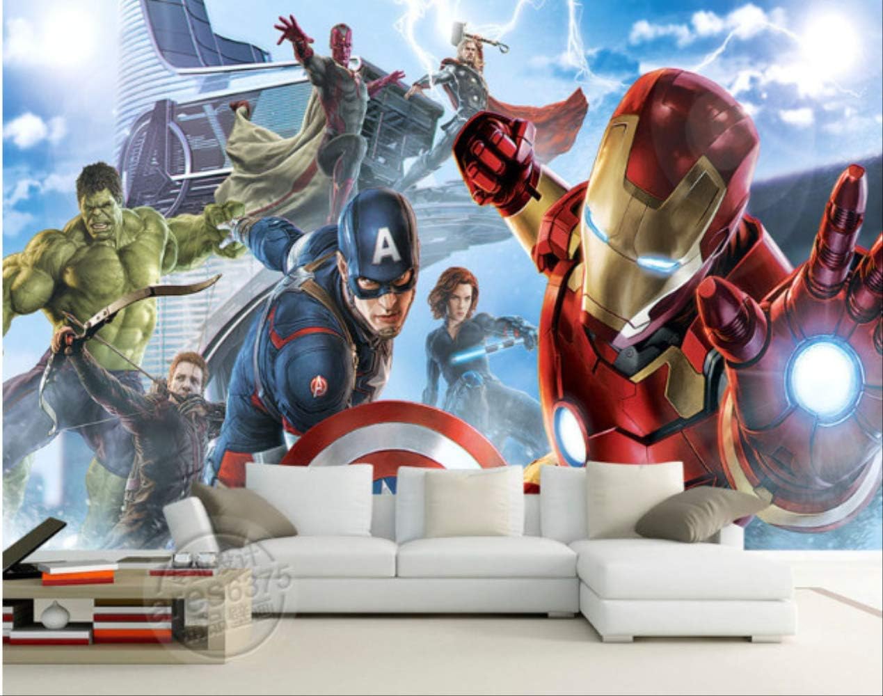 Avengers Boys Bedroom Photo Wallpaper Custom 3d Wall