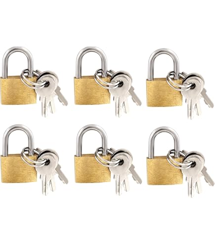小物 PADLOCK KEY HANGER / GOLD 10pcs Mini Cute Diary Padlocks Gold Small Luggage Locks with