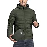 Pioneer Camp Mens Lightweight Packable Puffer Jacket Hooded Insulated Thermal Puffy Winter Jackets for Running Travel