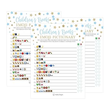 Amazoncom 25 Blue Emoji Childrens Books Pictionary Baby Shower