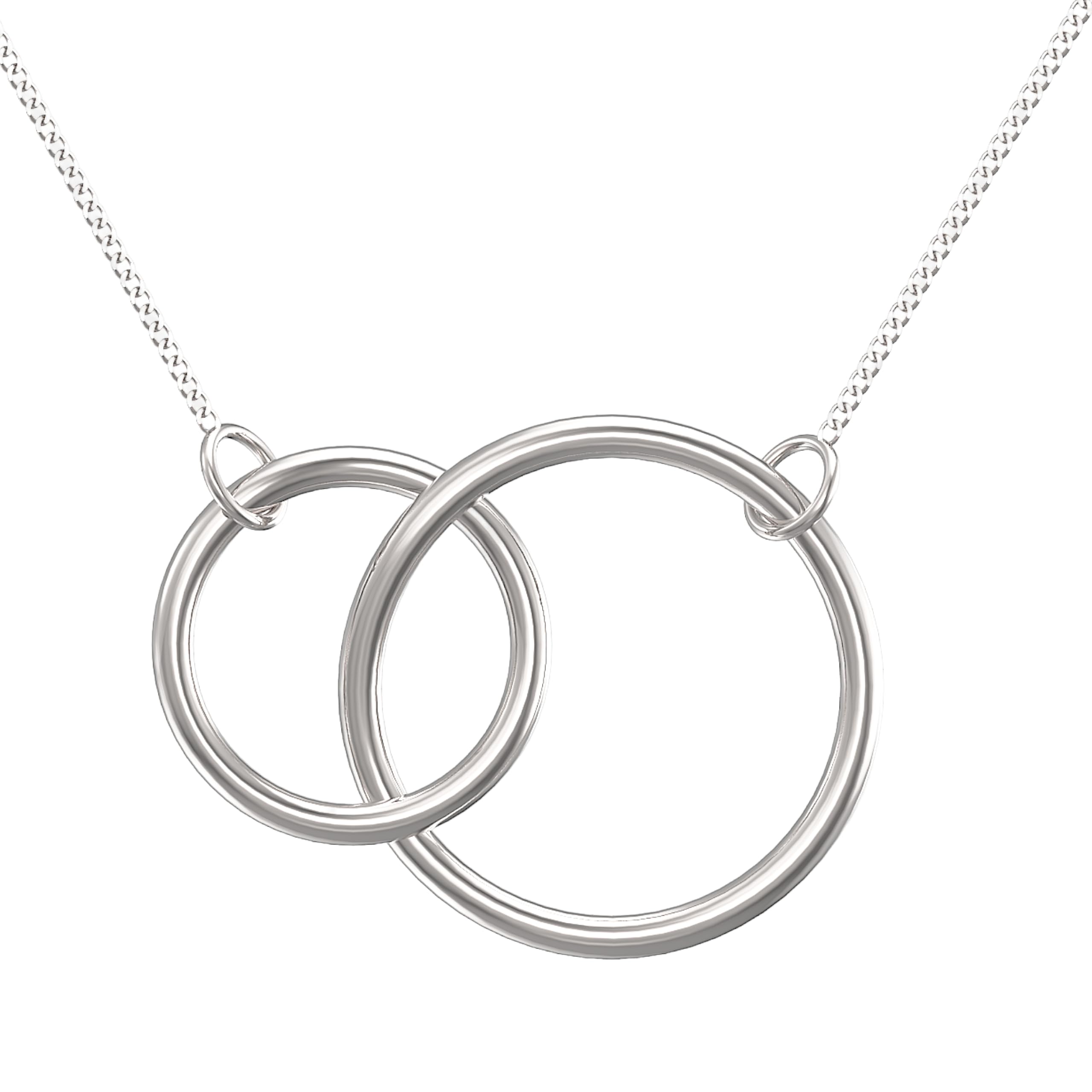 Aeon Birthday Necklace - 925 Sterling Silver | Adjustable 16-18 Inch Silver Necklace | Polishing Cloth Included | Decade Infinity Ring (Mother & Daughter)