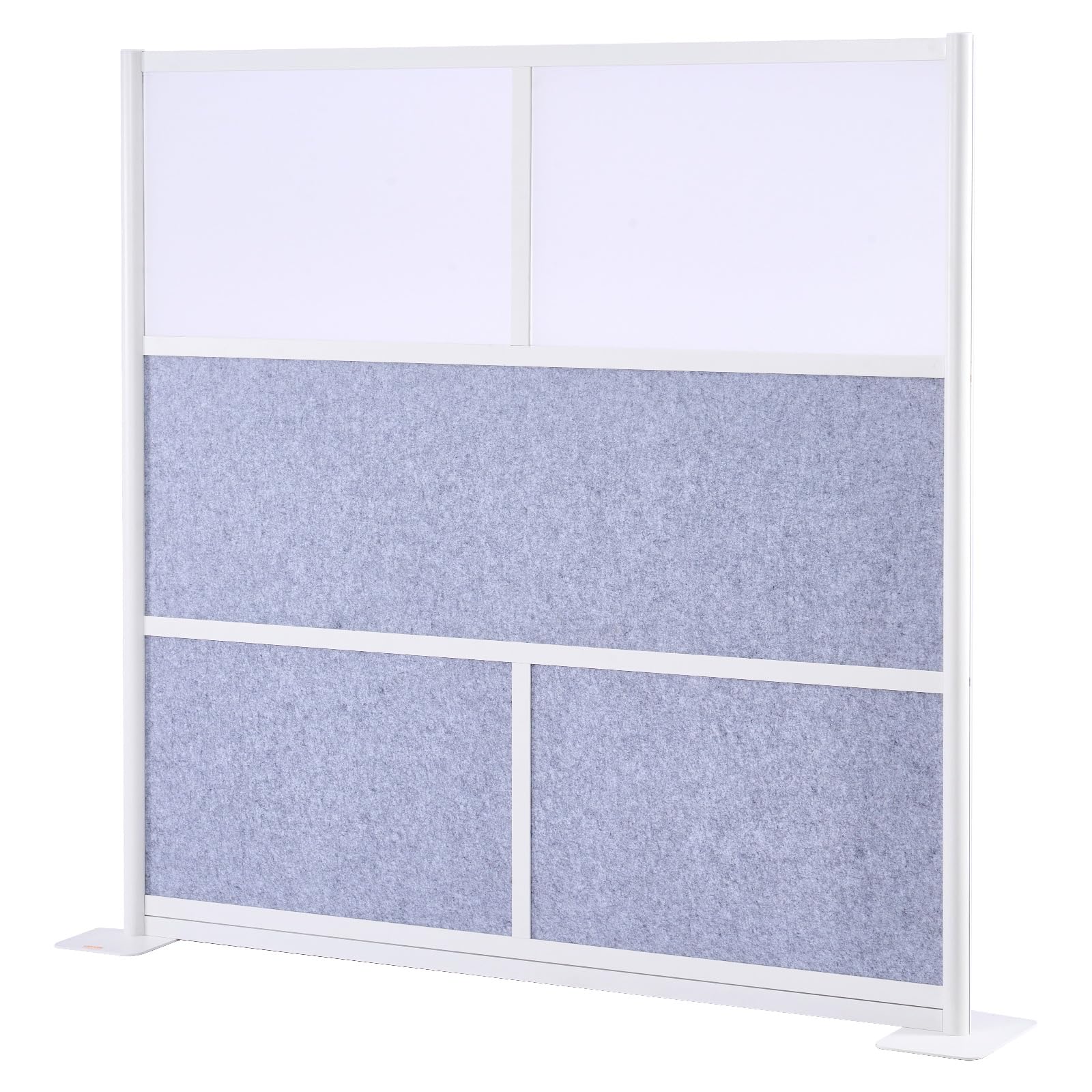 Photo 1 of VEVOR Office Divider Privacy Partition, 1-Pack, 70" x 70" Modular Wall Room Divider, PET Workstation Cubicle Partition with Frosted Windows, Freestanding Privacy Panel Wall for Office Library