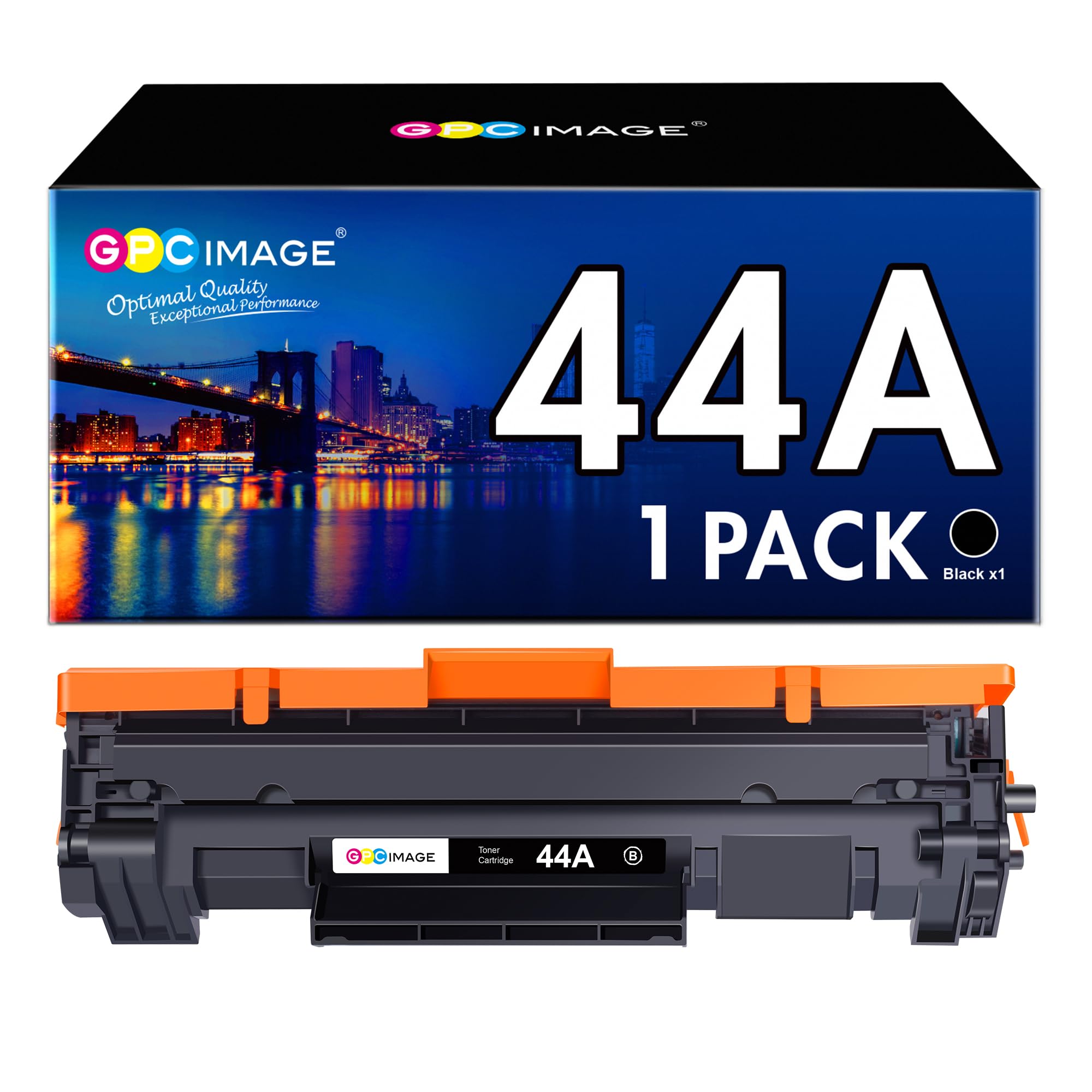 GPC Image Black Toner Cartridge, Compatible with HP 44A CF244A for LaserJet Pro M15w M15a MFP M28w M28a, 1000 Page Yield