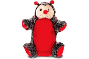 DolliBu Ladybug Plush Hand Puppet for Kids - Soft Plush Stuffed Animal Hand Puppet Toy for Puppet Show Games Puppet Theaters for Kids, Adult Cute Puppets Educational Toy to Teach Children & Toddlers