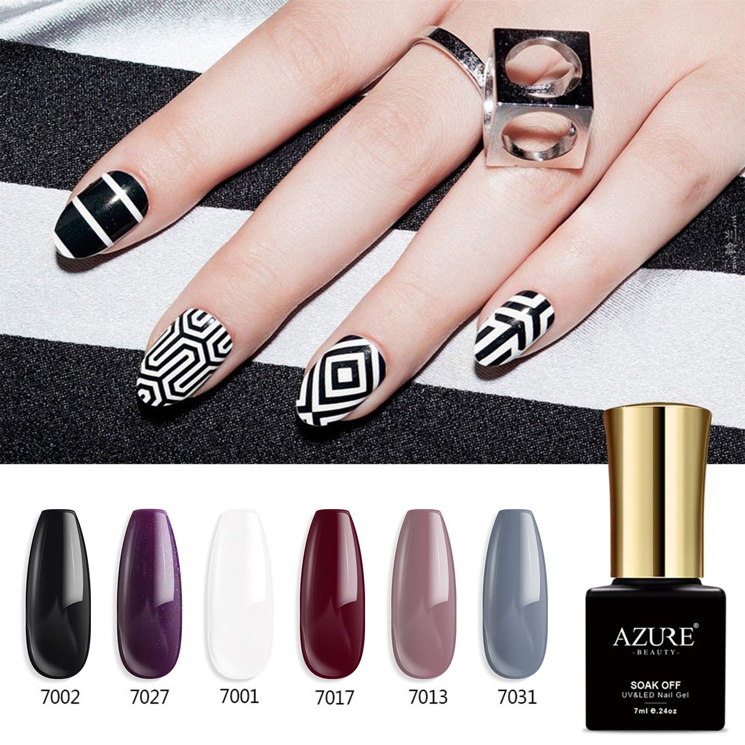 Buy Azurebeauty Azure Beauty Classic Gel Nail Polish Set Elegant Colors Soak Off Uv Led Gel Polish Online At Low Prices In India Amazon In