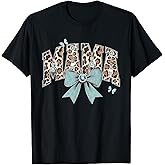 Mama Coquette Bow Cheetah Leopard Print Mom Mothers Day T-Shirt