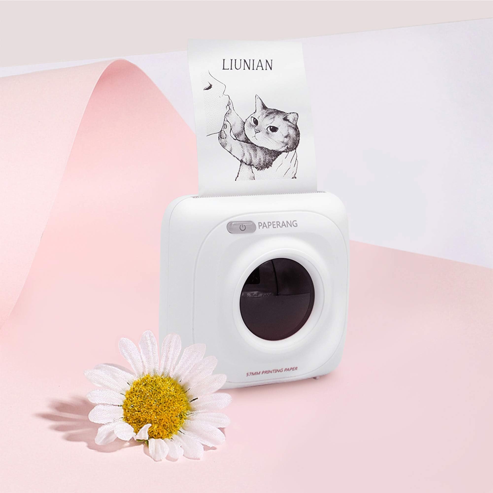 YouranPortable Mini Wireless Bluetooth 4.0 Printer Photo Printer Laber Maker Pocket Print Paper Convenient Bluetooth Thermal Printer For Android/ios [200dpi] (Printer P1)