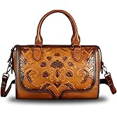 Genuine Leather Top Handle Handbag for Women Handmade Vintage Satchel Retro Cowhide Crossbody Handbags Purse Hobo Bags | Genuine Leather, Top Handle, Handmade, Vintage, Retro, Cowhide