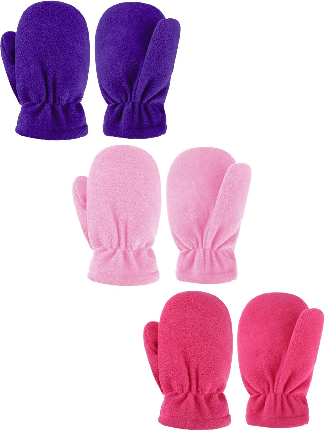 Accessories SATINIOR 3 Pairs Baby and Toddler Fleece Mittens Kids