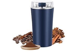 MUOYID Electric Coffee Grinders - One-Key Portable Coffee Bean and Spice Grinder, 300W Powerful Power with Heavy-Duty Stainless Steel, Portable Coffee Grinder Electric for Coffee, Spices, Herb, Nuts,etc.