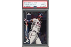 POWERS SPORTS MEMORABILIA Ronald Acuna Jr 2020 Topps Chrome Baseball Card #112 Graded PSA 10 GEM MINT