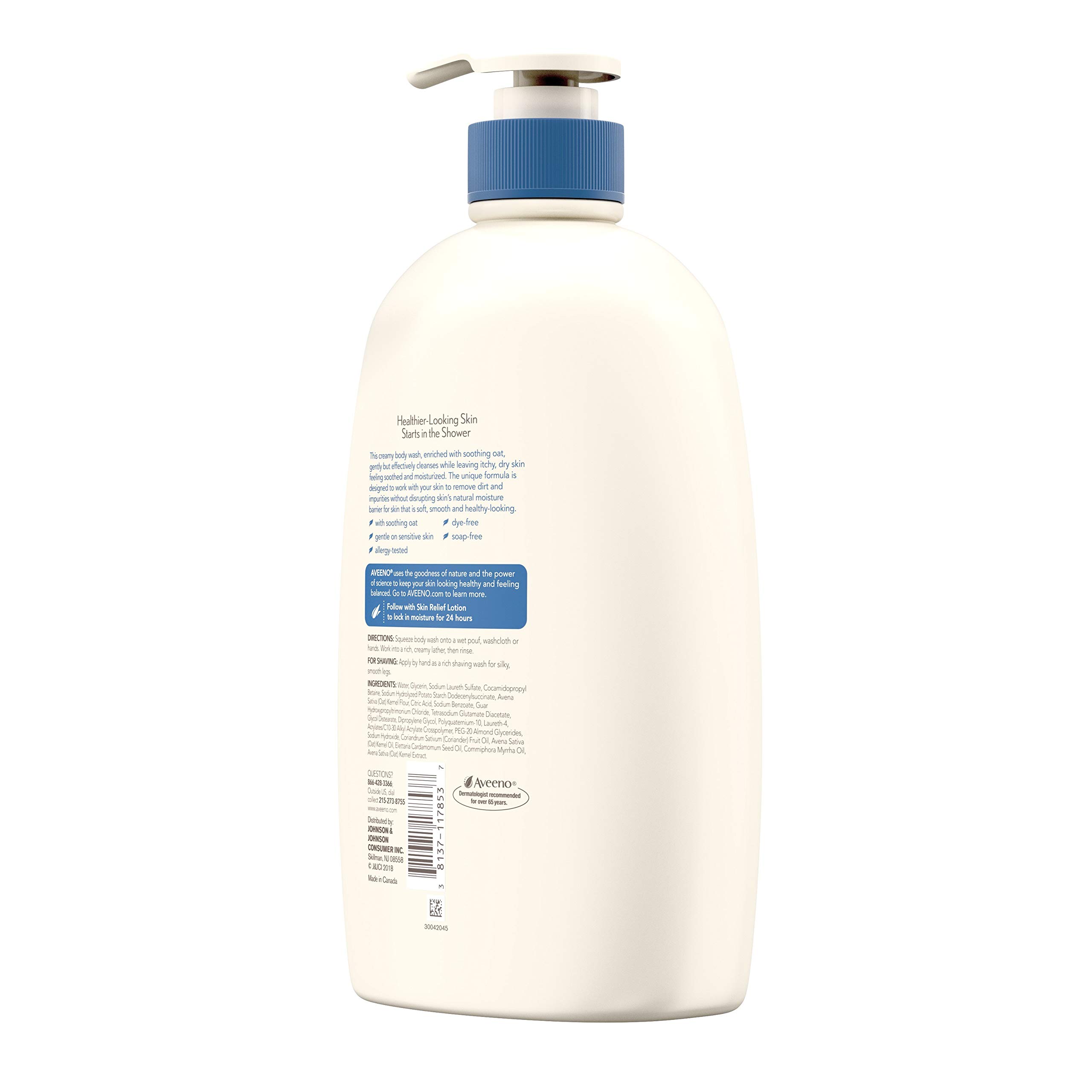 Aveeno Skin Relief FragranceFree Body Wash with Oat to Soothe Dry