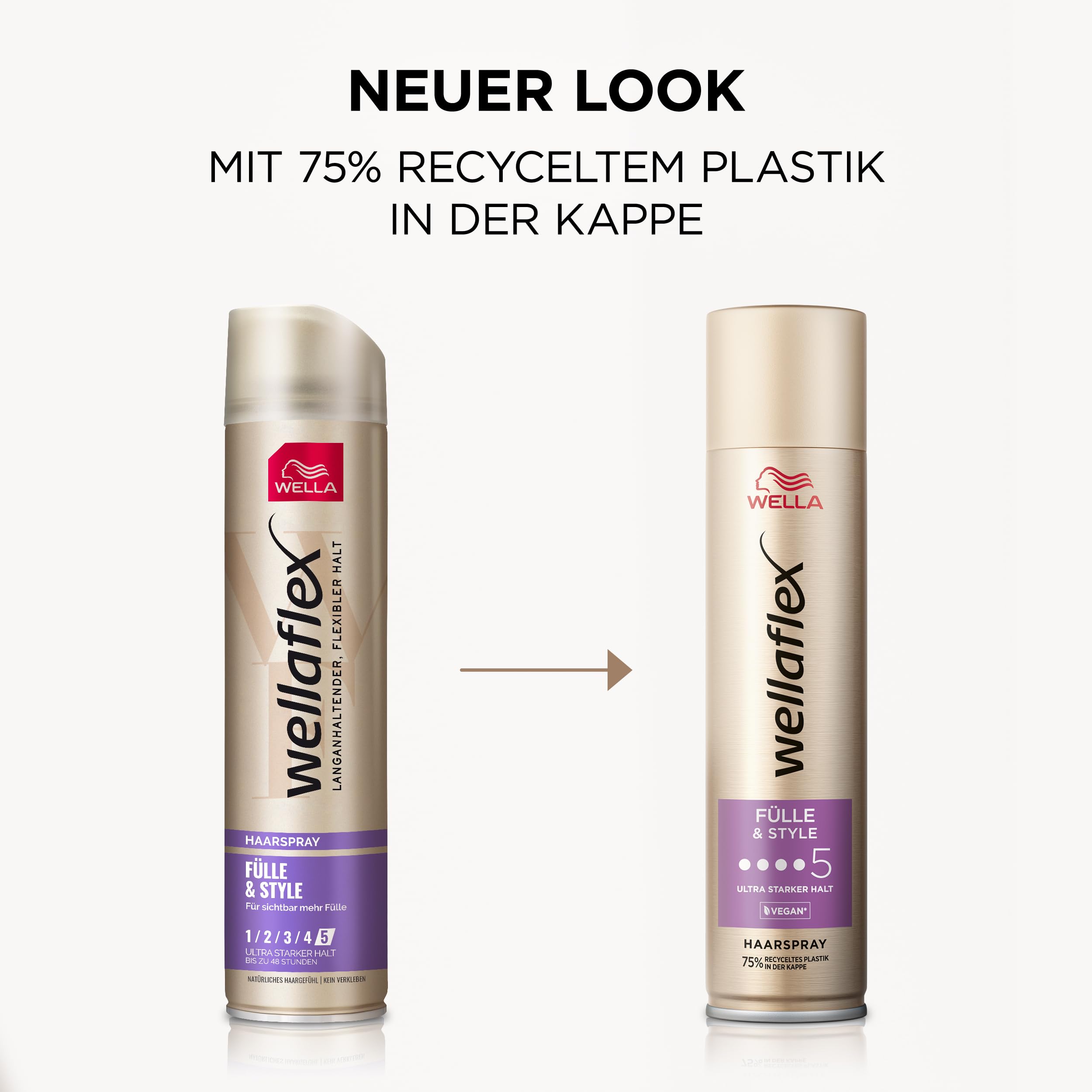 Wellaflex Fülle & Style Haarspray für Frauen | Bis zu 48 Std. ultra starker Halt | Für volles, voluminöses Haar| Sanft zur Kopfhaut, dermatologisch getestet | Vegane Formel | Haltegrad 5 | 250ml 6