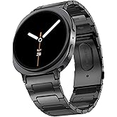 Stainless Steel Band For Galaxy Watch 8 Classic 46mm/Galaxy Watch 8 40mm 44mm Bands, Solid Metal Business Replacement Strap For Samsung Galaxy Watch 8 Band Men Women,Black