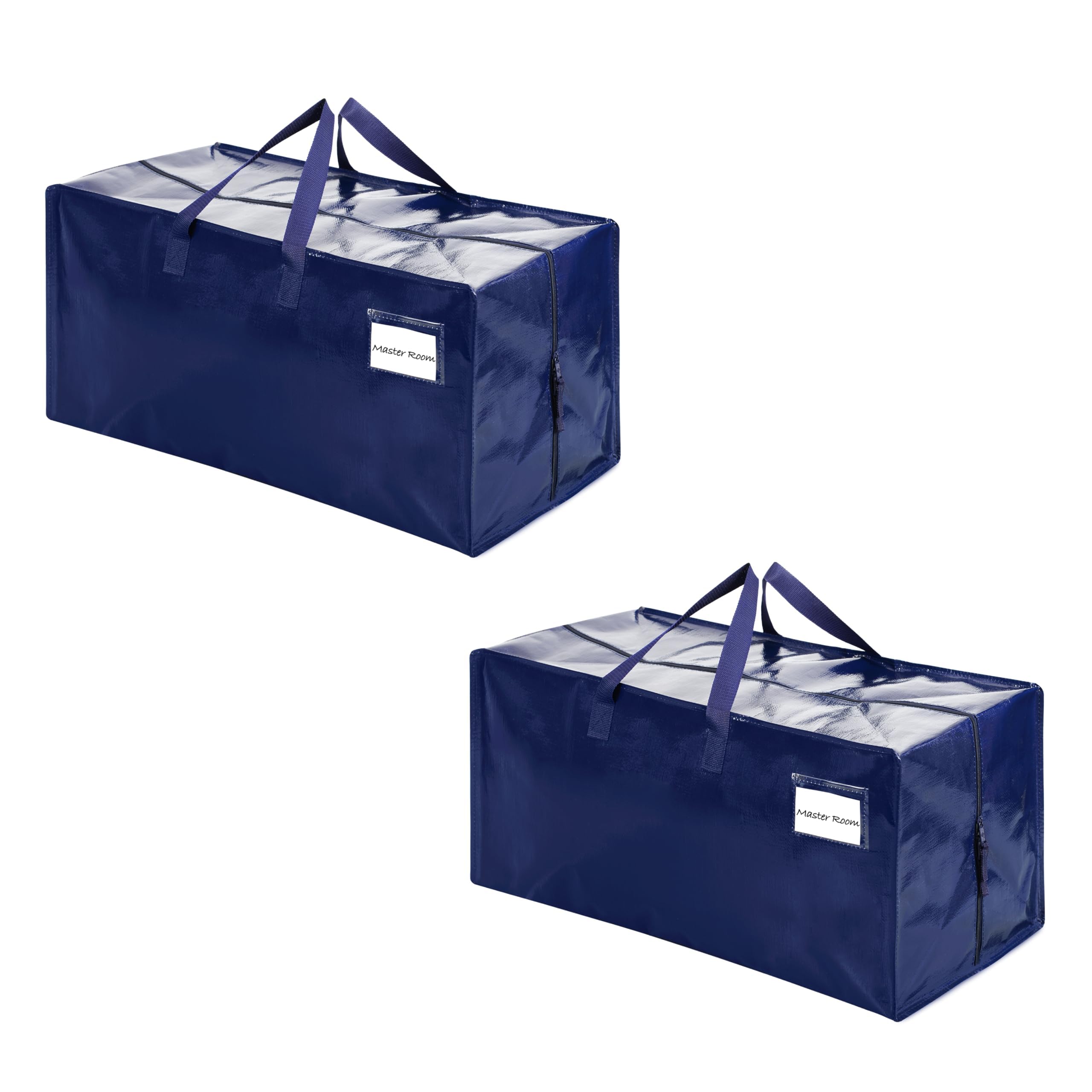 VENO 2 Pack Moving Bags w/Backpack Straps, Heavy Duty, Moving Boxes Alternative, Packing Supplies, Large Storage Totes for Dorm Room Essentials with Zipper for Clothes (Blue, 2 Pack)