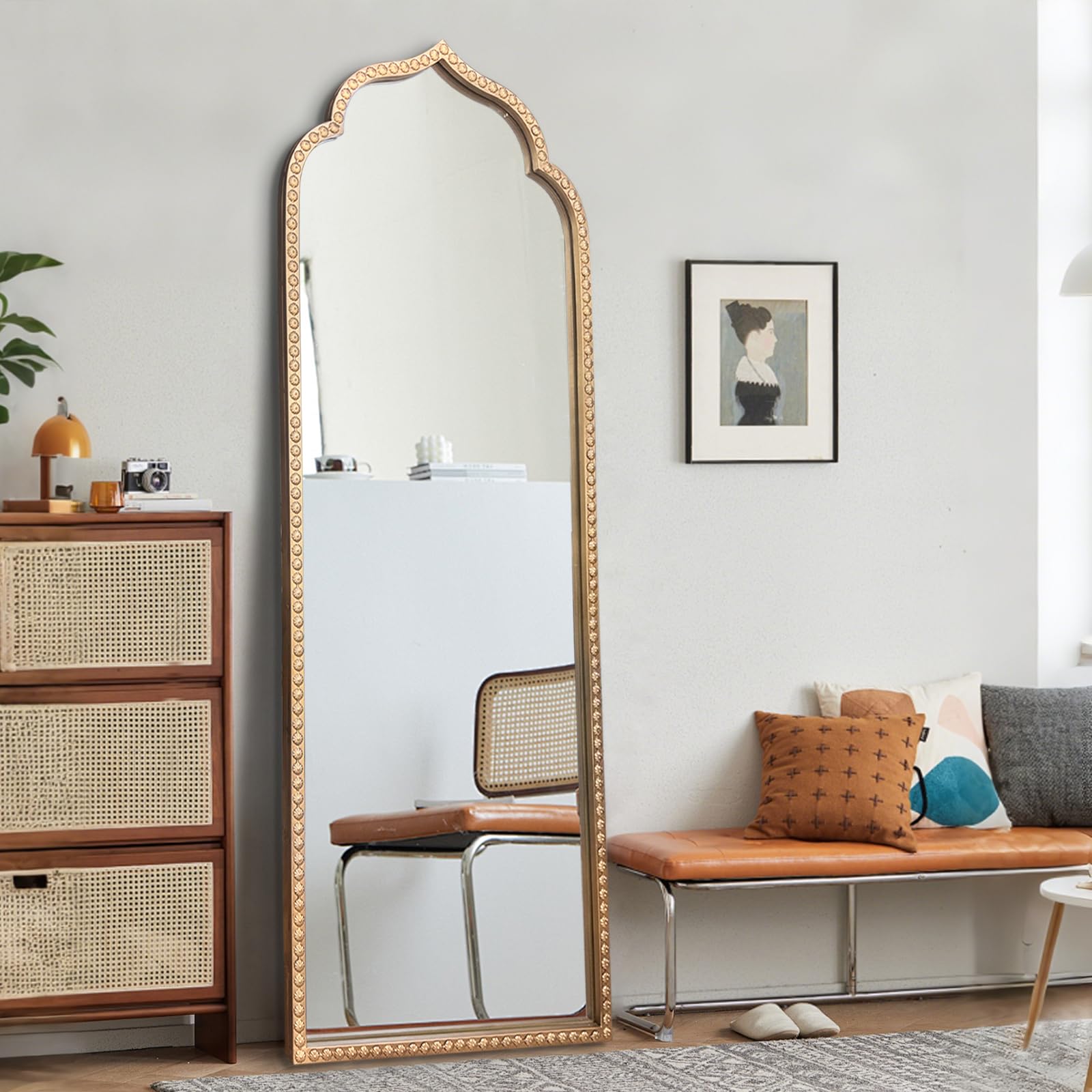 DAOYIJIAJU Large Gold Arched Mirror, 21