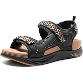 DREAM PAIRS Women's Walking Sandals Arch Support Orthopedic Recovery Hiking Sandals Thick Athletic Cushion Adjustable Strap for Plantar Fasciitis