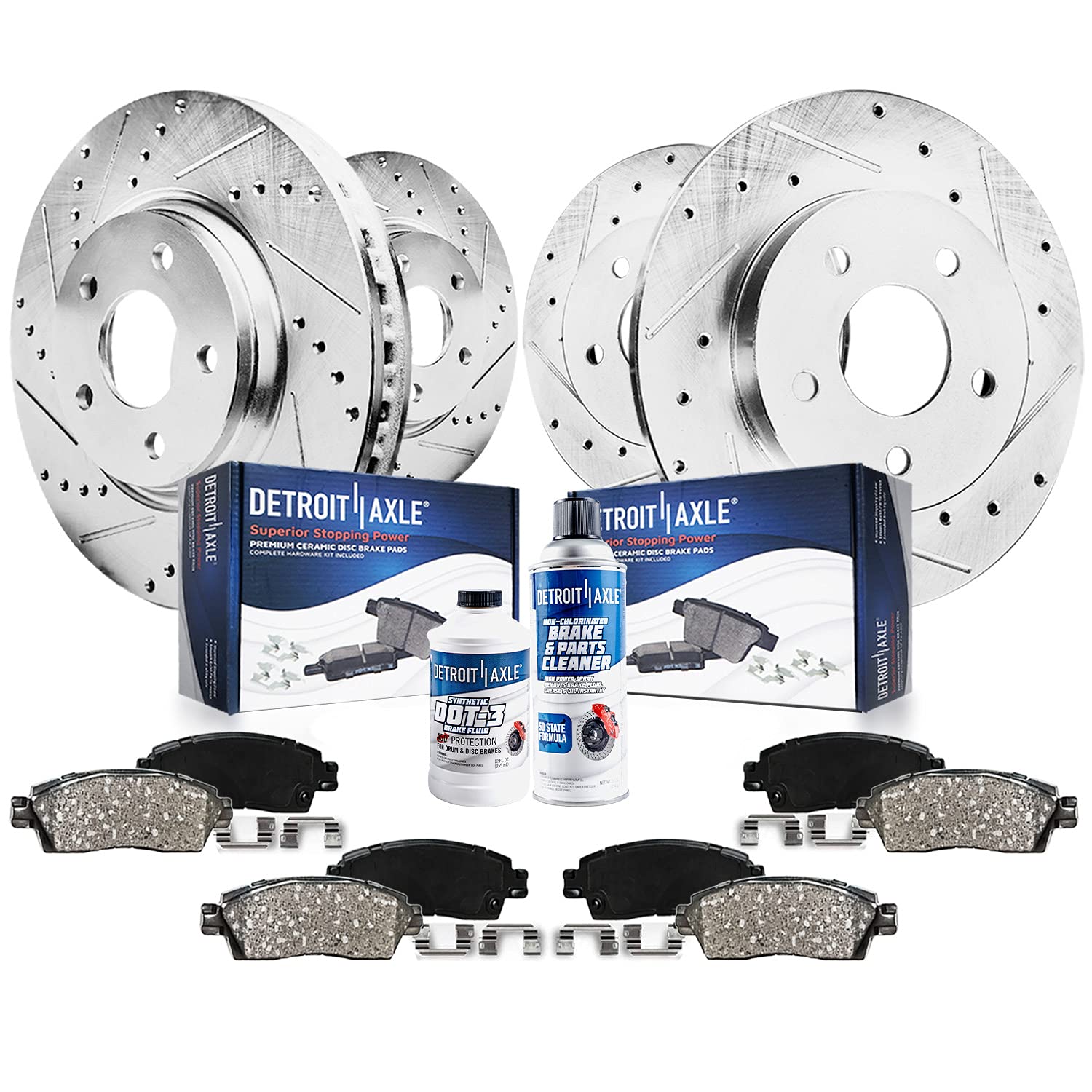 Detroit Axle - Brake Kit for 13-16 Ford Escape 2014-2018 Transit Connect