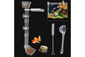 KAKALOTE Shrimp Feeding Tube and Dish Set,Aquarium Fish Feeder Tube Kit,Clear Shrimp Feeder Fish Tank Feeding Supplies with Feeding Ring Cleaning Brush for Fish Tank Aquarium Feeding Dish