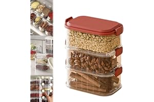 Multi-Layer Sealed Spice Organizer,Clear Seasoning Box Airtight，Stackable Spice Storage Box,Travel Spice Containers And Campi