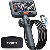 DEPSTECH Dual Lens Articulating Borescope, 210° 2-Way Rotating Inspection Camera, 4.5'' IPS Screen, 1080P HD Endoscope Camera