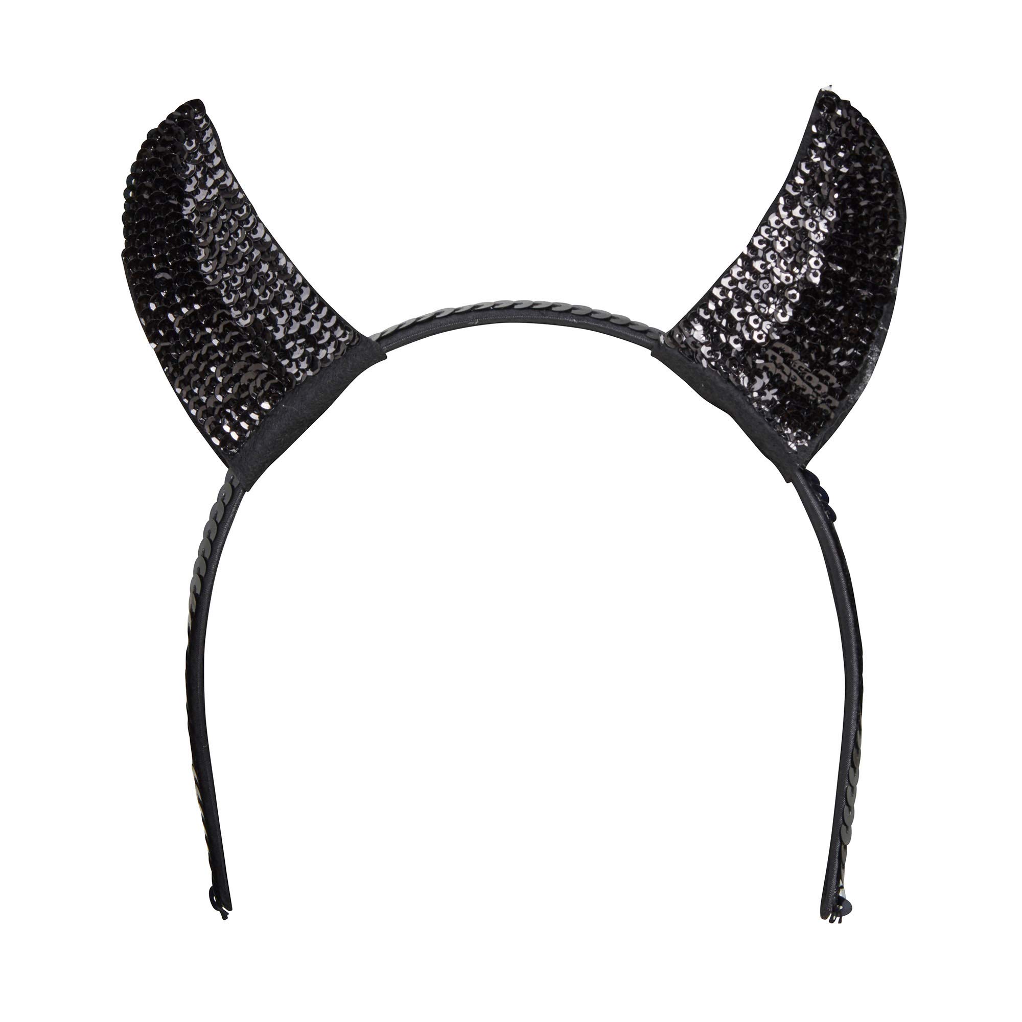 Bristol Novelty Ba447 Teufelhörner Devil Horns Sequin Black, Womens, One Size Halloween
