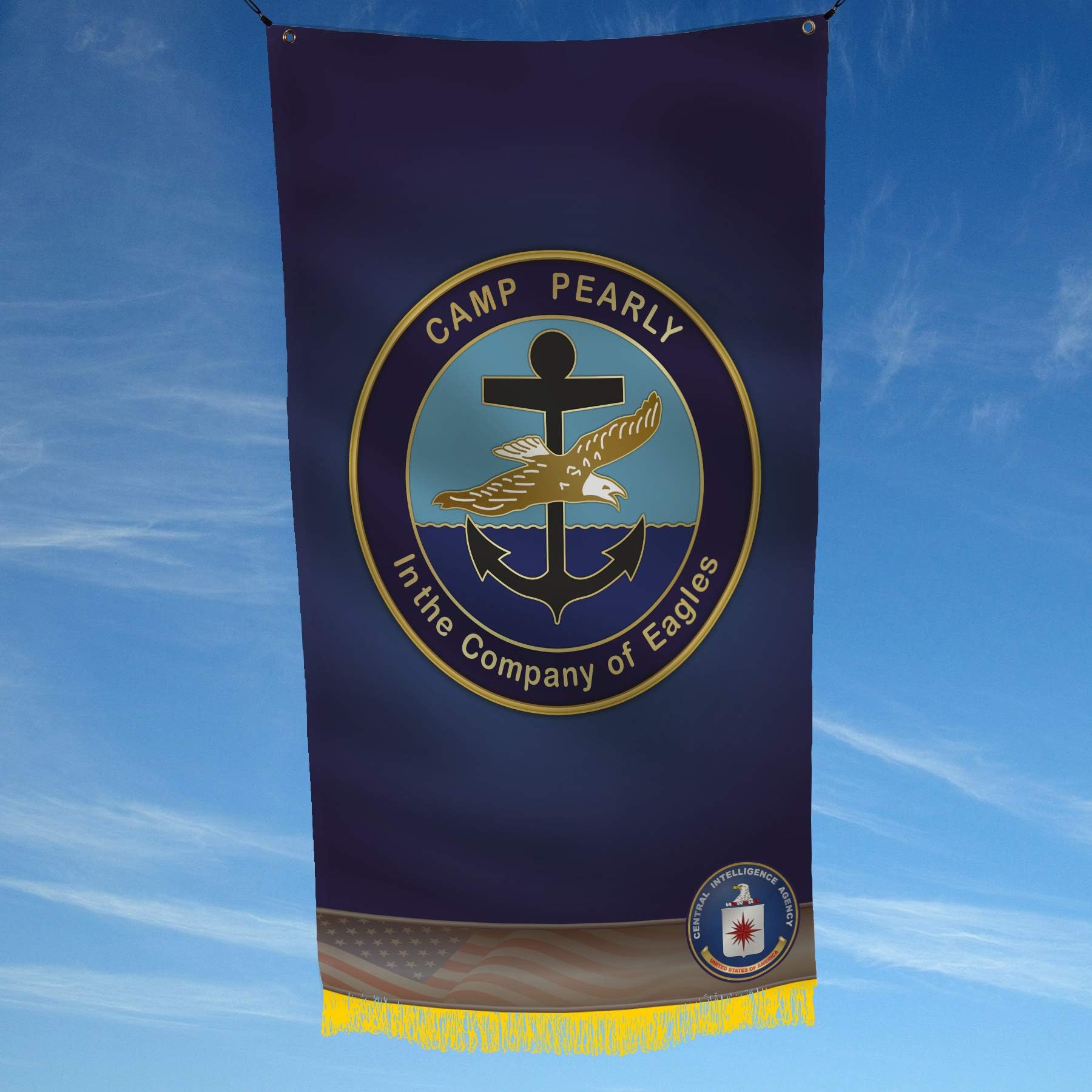 CIA Central Intelligence Agency NCS Training Facility Camp Peary The Farm Nation Operations Challenge Veteran 2x3 feet Flag Banner Vivid Color Double Stitched Brass Grommets