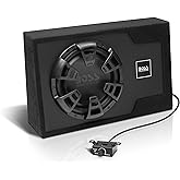 BOSS Audio Systems B12ES 12 Inch Powered Car Subwoofer Package - 1200 High Output, Built-in Amplifier, Low Profile, Remote Su